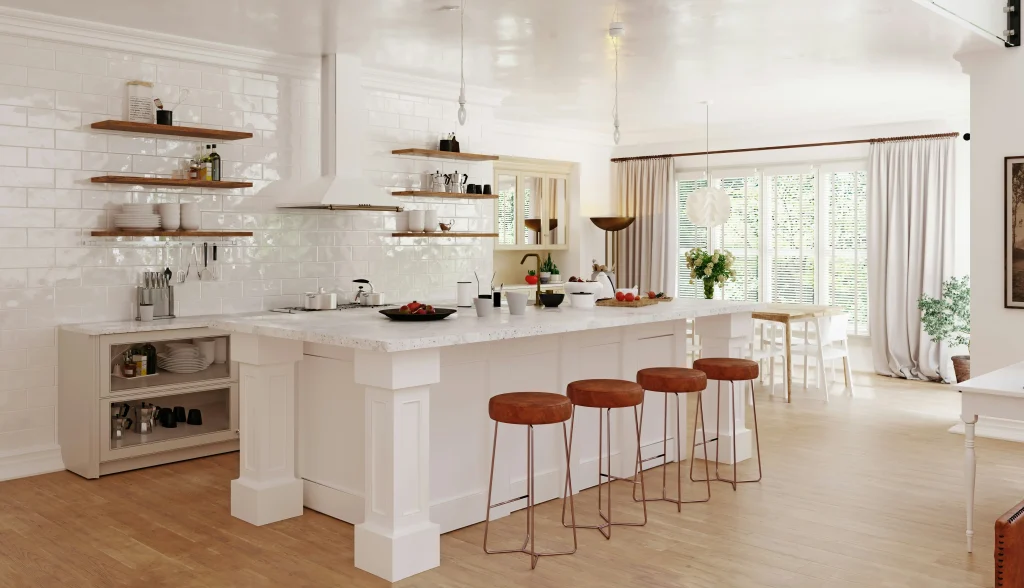 Stone countertop for kitchen - GentleWoman 2025/26 guide. kitchen countertops Lodz from Merkam for customized kitchen. 4gentlewoman - Countertop in the kitchen